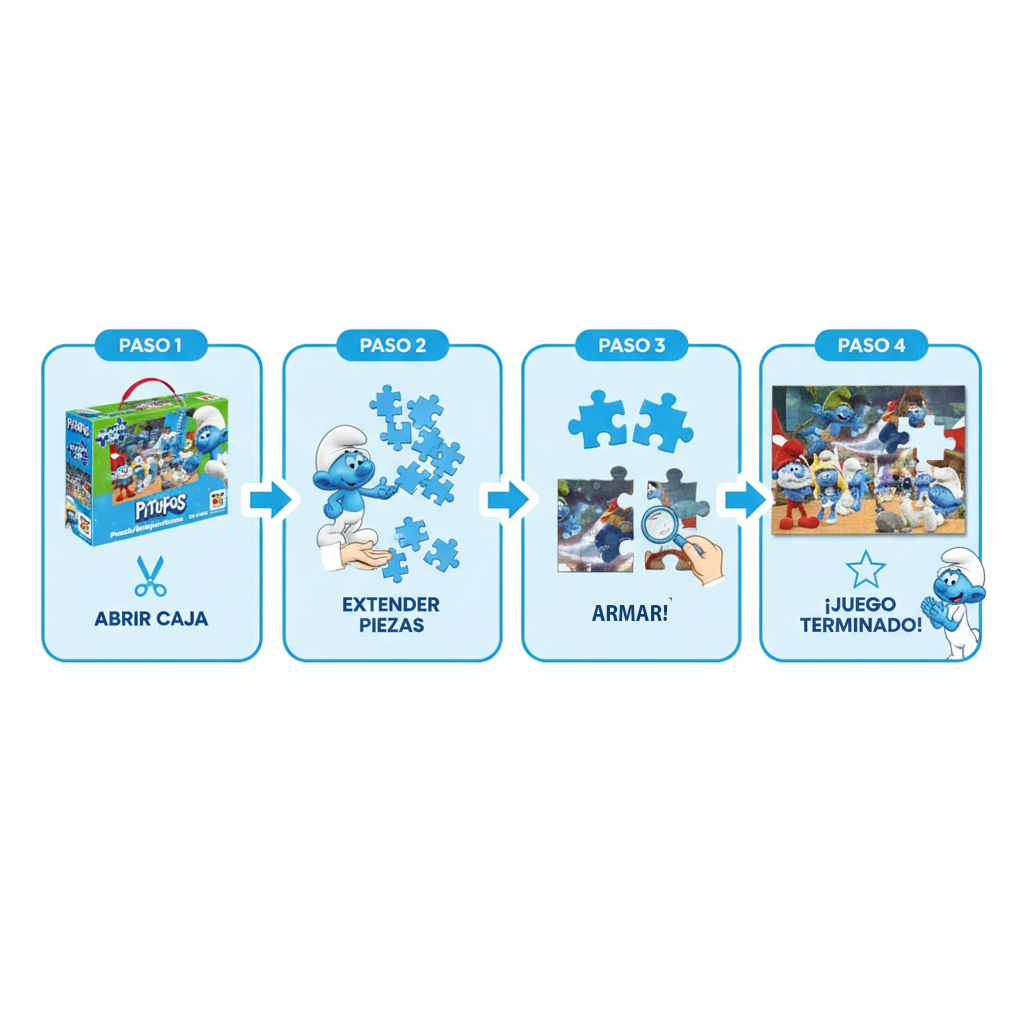 Puzzle 100 Piezas - Los Pitufos-7