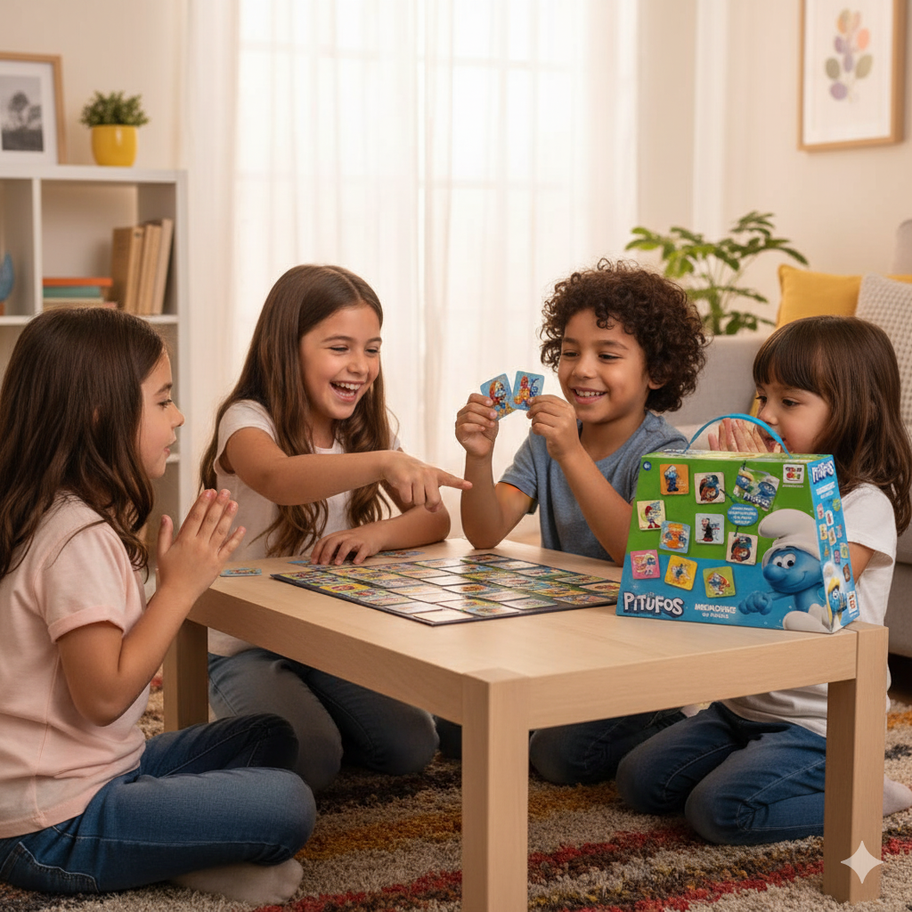 Juego de Mesa Memorice 60 Piezas Pitufos - Los Pitufos-5