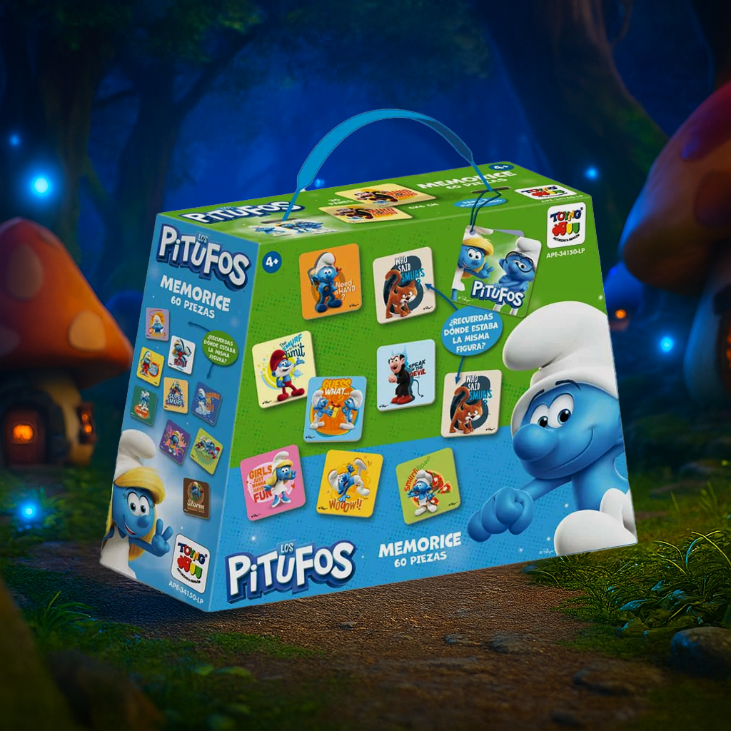 Juego de Mesa Memorice 60 Piezas Pitufos - Los Pitufos-5