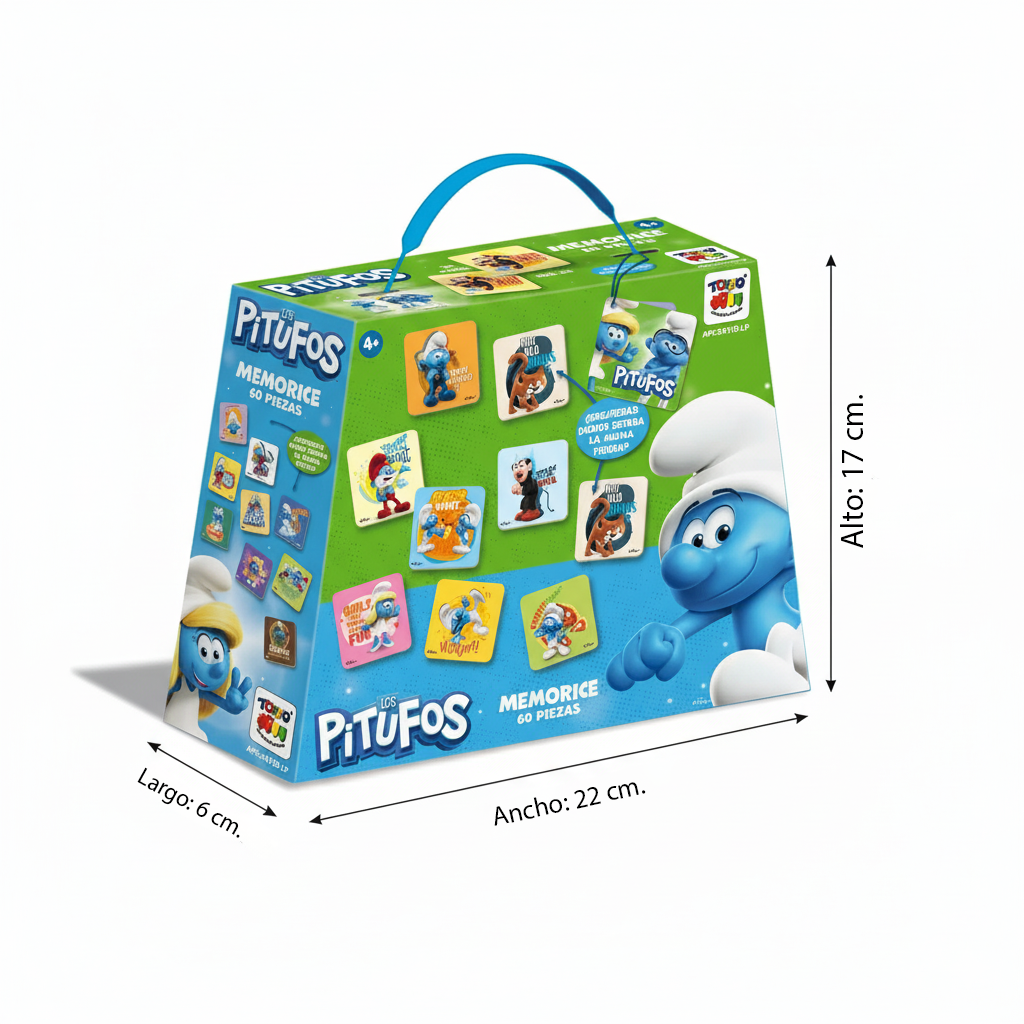 Juego de Mesa Memorice 60 Piezas Pitufos - Los Pitufos-6