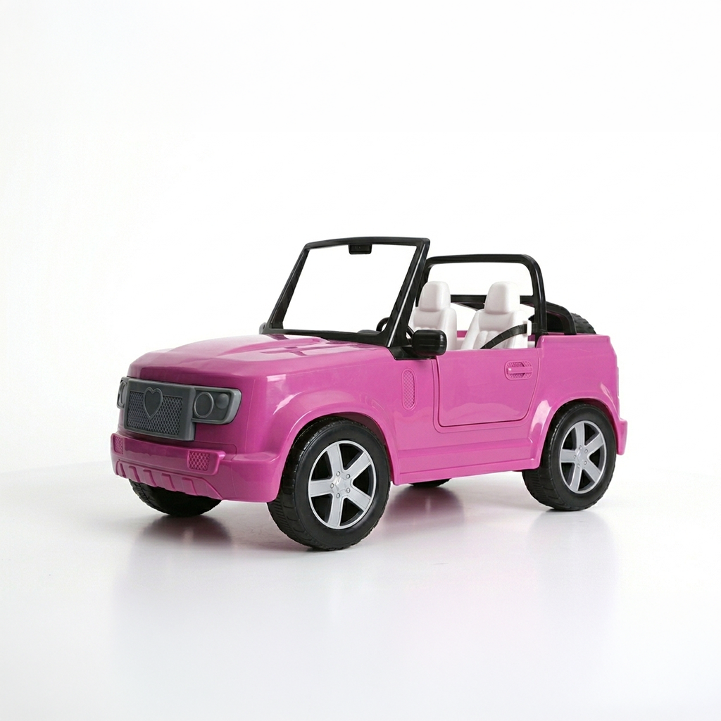 Auto Jeep Rosado Convertible para Muñecas - Toyng-1