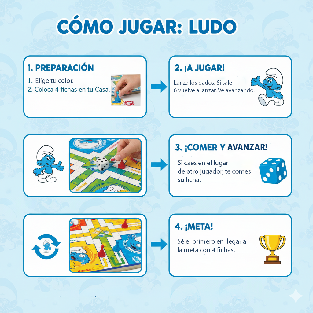 Juego de Mesa Ludo Los Pitufos - Los Pitufos-7