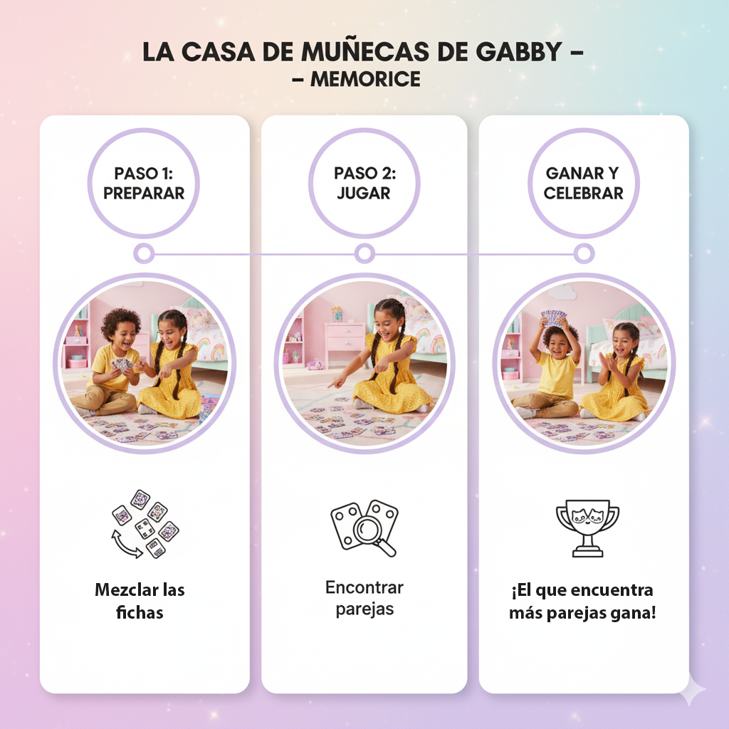 Juego de Mesa Memorice 60 Piezas - Gabby-7