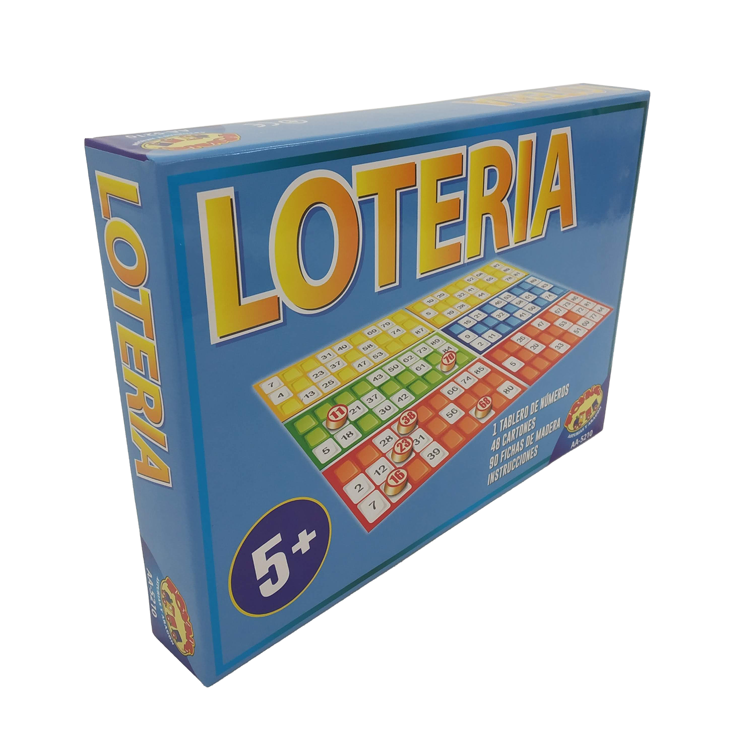 Juego De Mesa Lotería 48 Cartones Fichas De Madera - Toyng-3