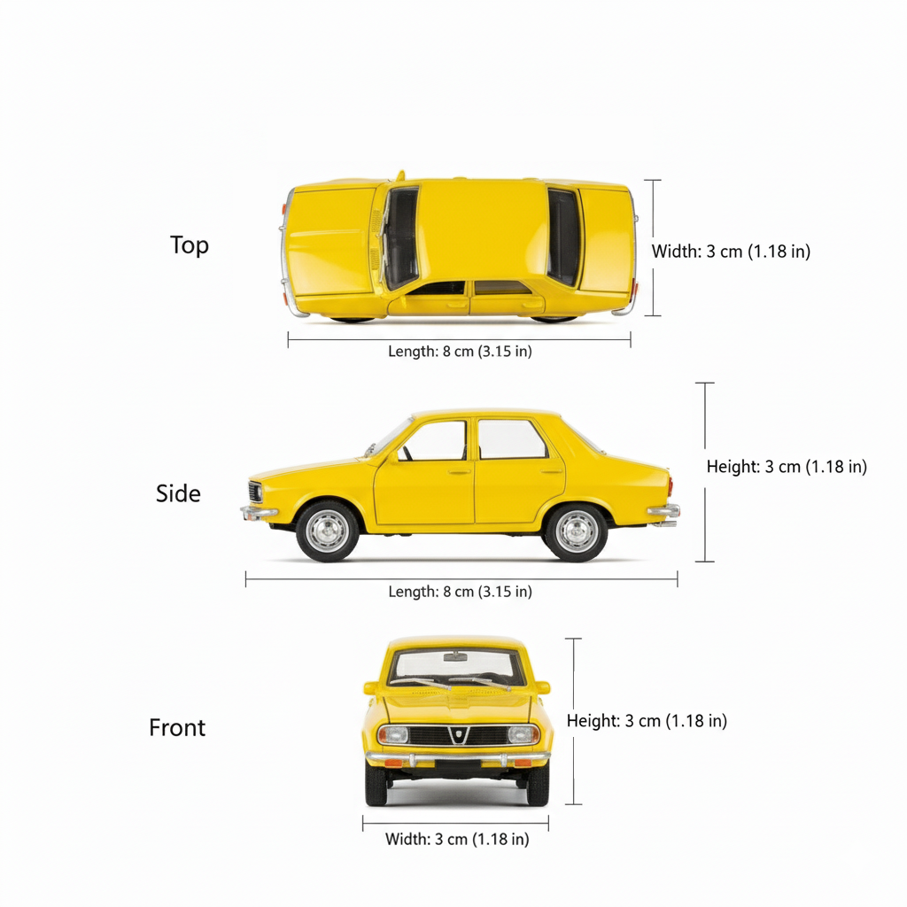 Auto Dacia 1300 Escala 1:60 - Welly-3