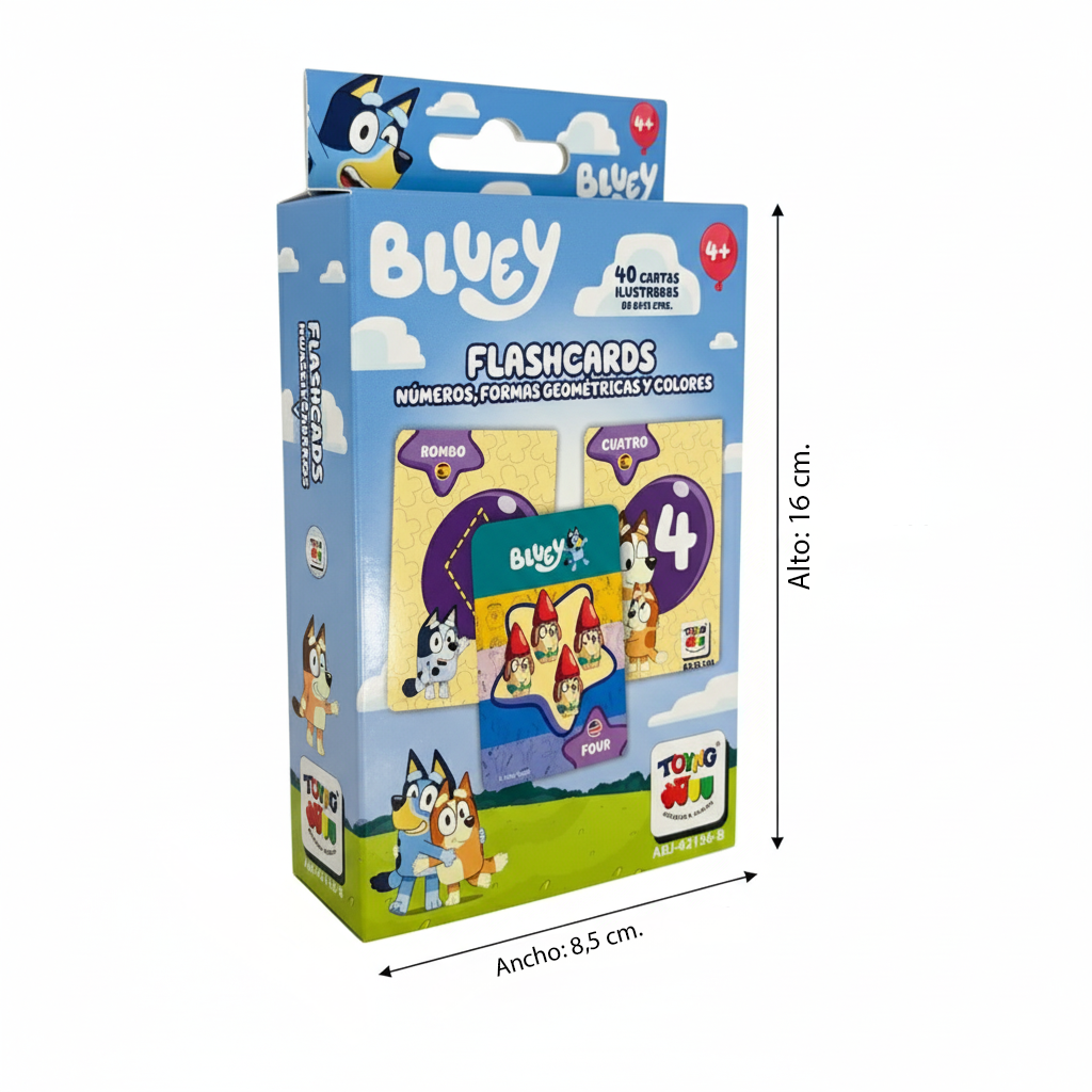 Juego Educativo Flash Cards Números Colores Figuras - Bluey-5