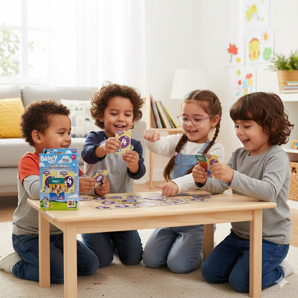 Juego Educativo Flash Cards Números Colores Figuras - Bluey-6