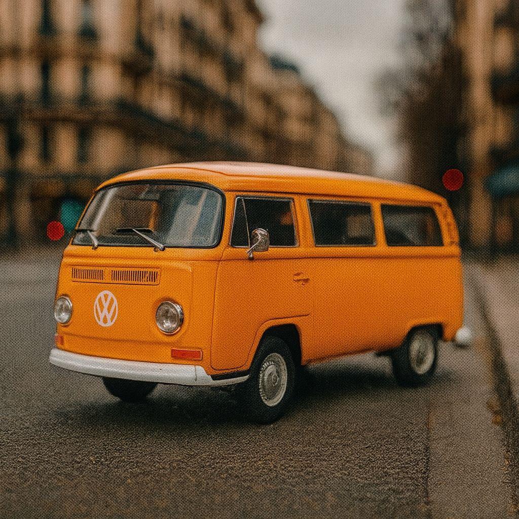 Auto 1972 Volkswagen Bus T2 Escala 1:34:39 - Welly-4