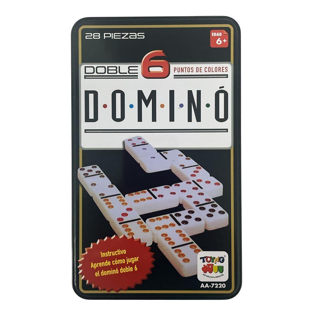 Juego de Mesa Dominó 6 Caja Metálica - Toyng-2