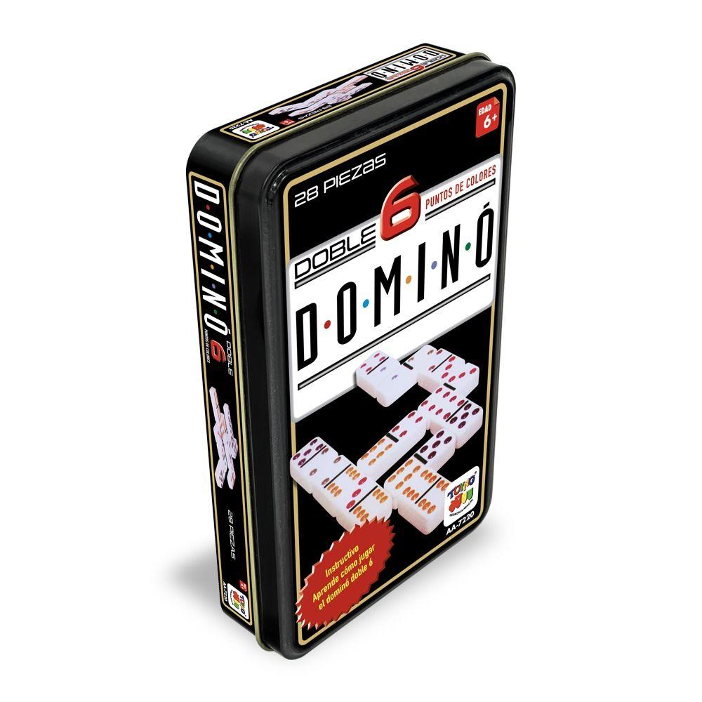 Juego de Mesa Dominó 6 Caja Metálica - Toyng-3