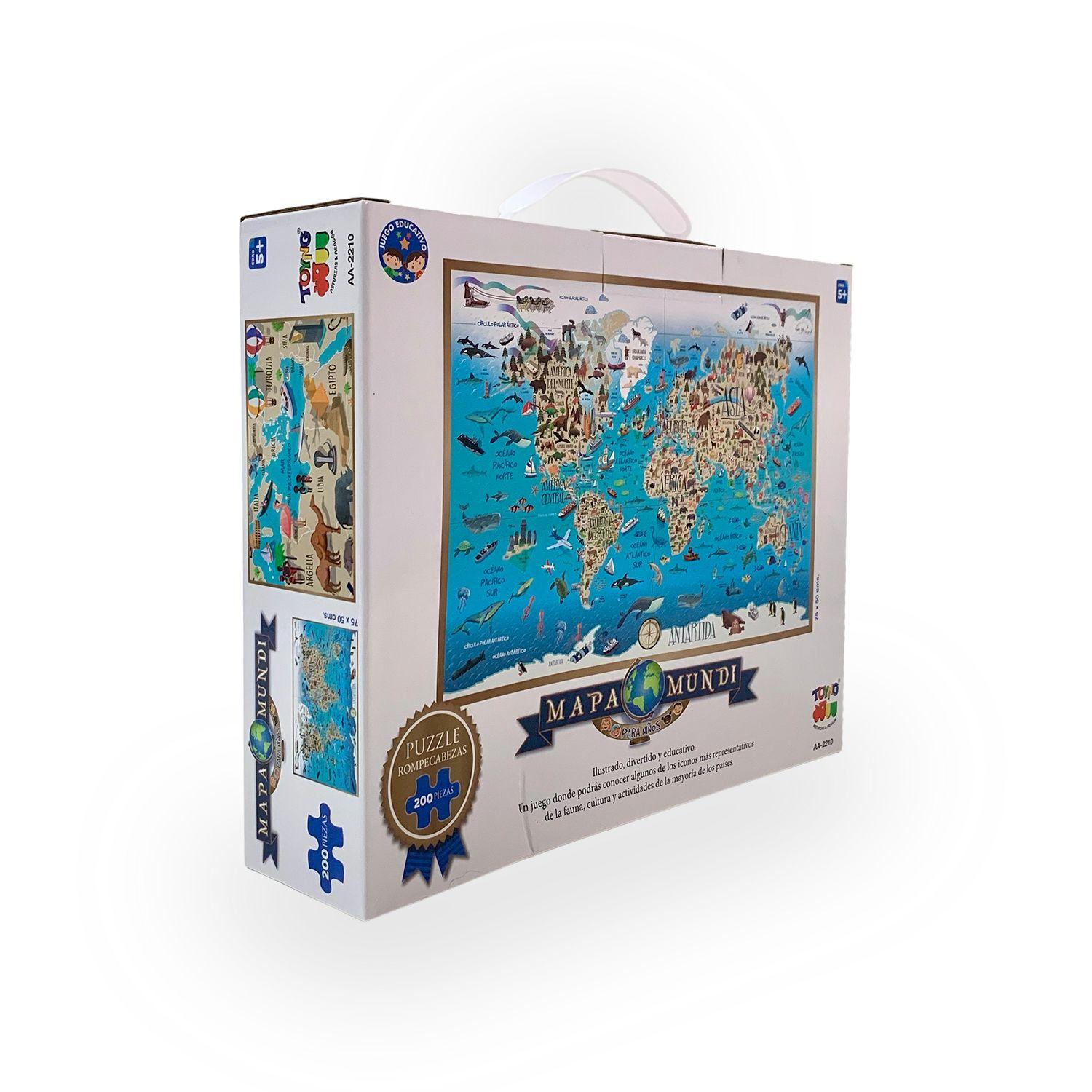 Puzzle Rompecabezas Mapamundi (200 Piezas) - Toyng-4