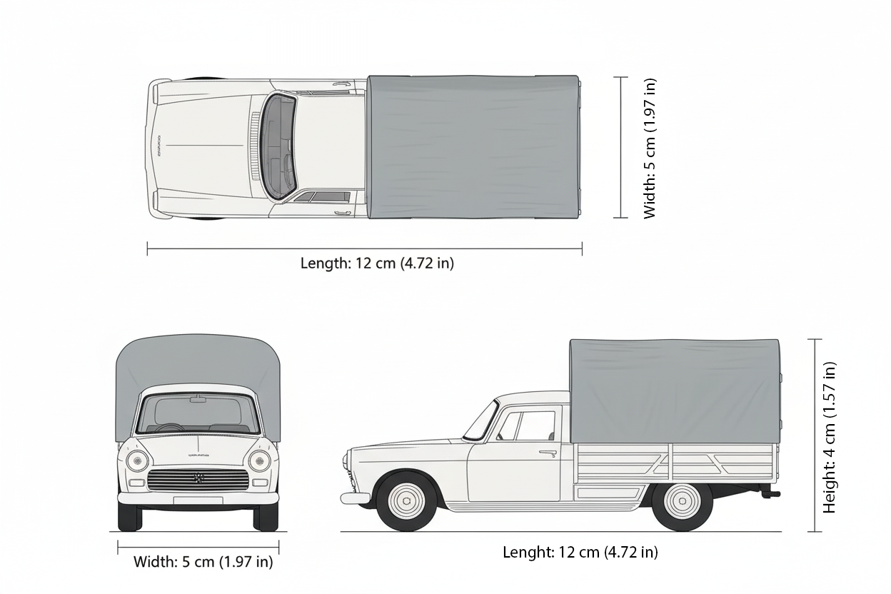 Camioneta 1968 Peugeot 404 Recoger Escala 1:34:39 - Welly-3