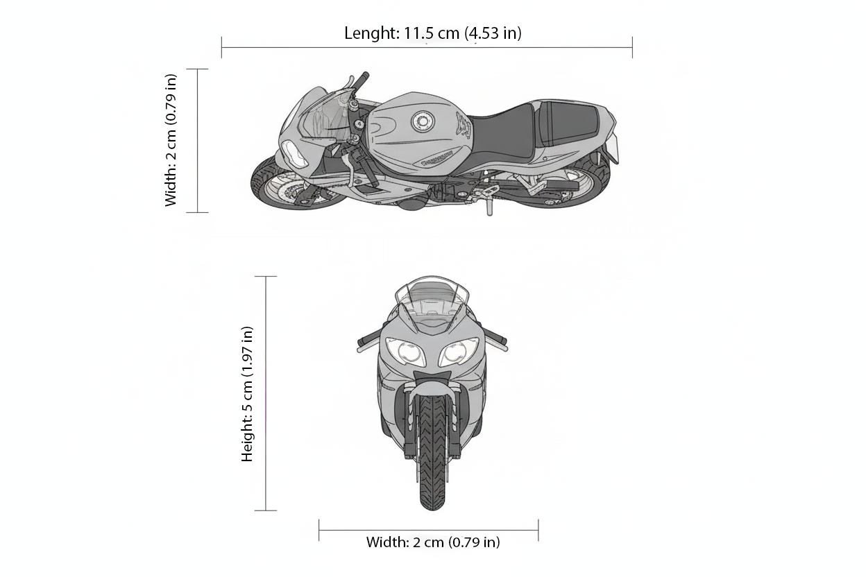 Moto Triumph Daytona 600 Motos - Welly Escala 1:18-3