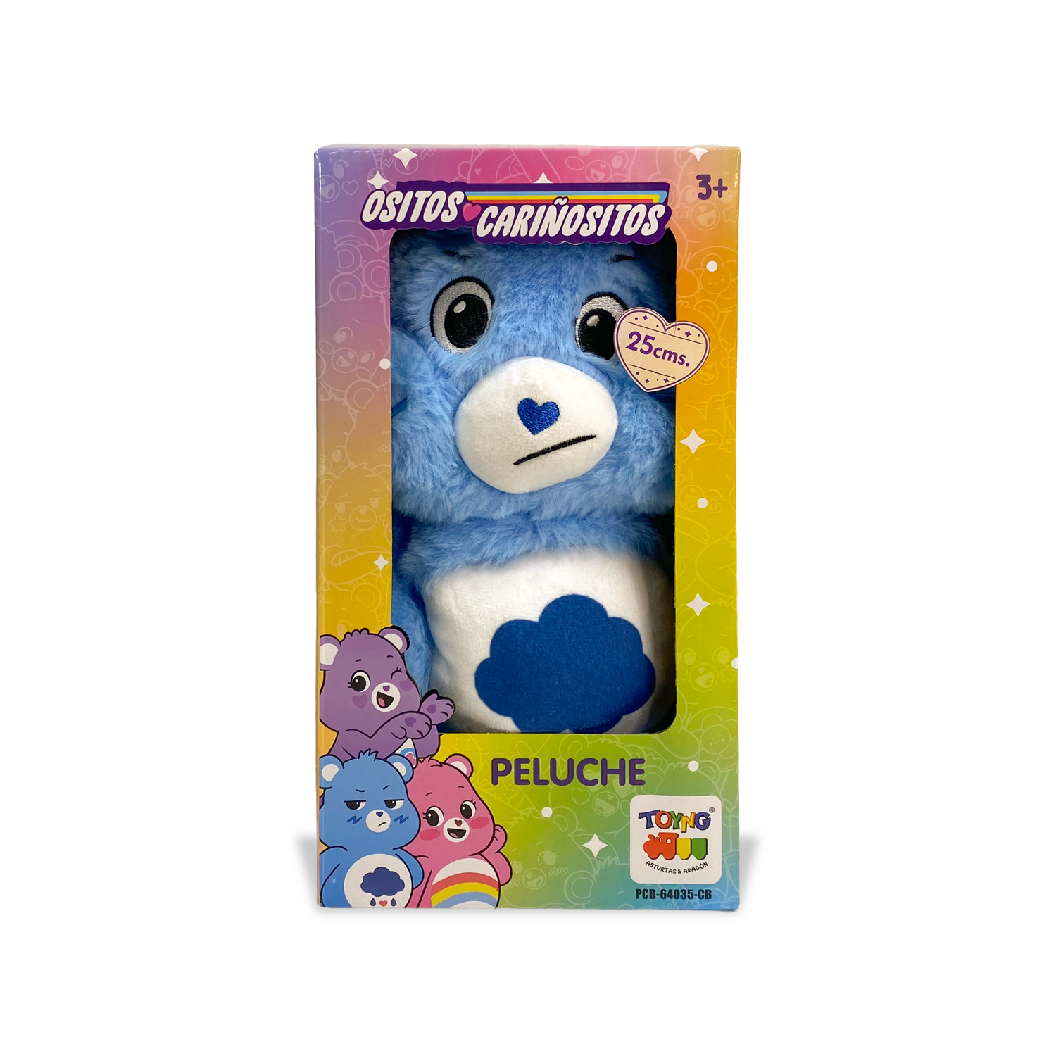 Peluche Gruñosito Azul 25 Cm en Caja - Ositos Cariñositos-2