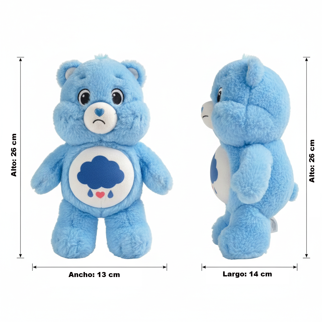 Peluche Gruñosito Azul 25 Cm en Caja - Ositos Cariñositos-5