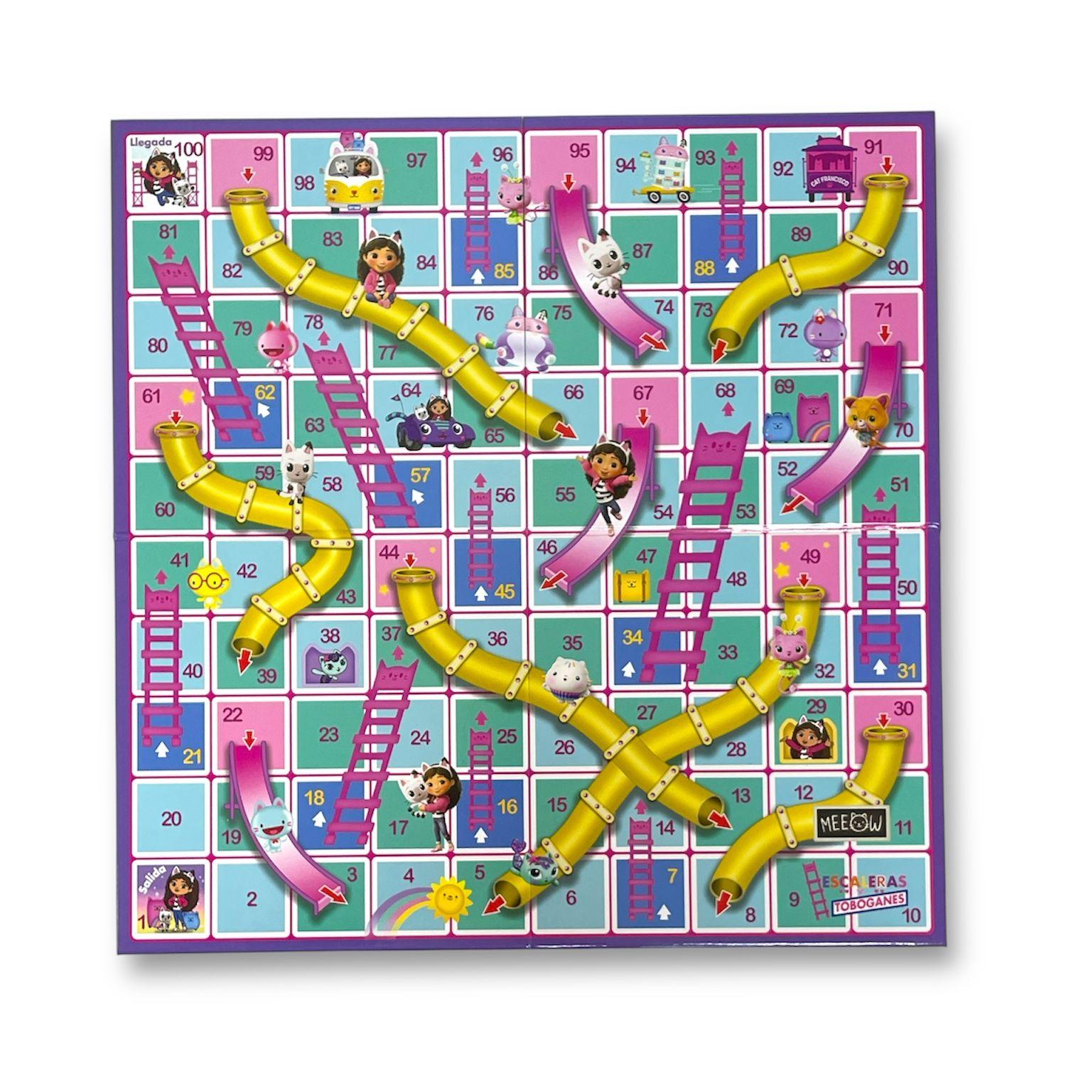 Juego de Mesa Escalera y Toboganes - Gabby-2
