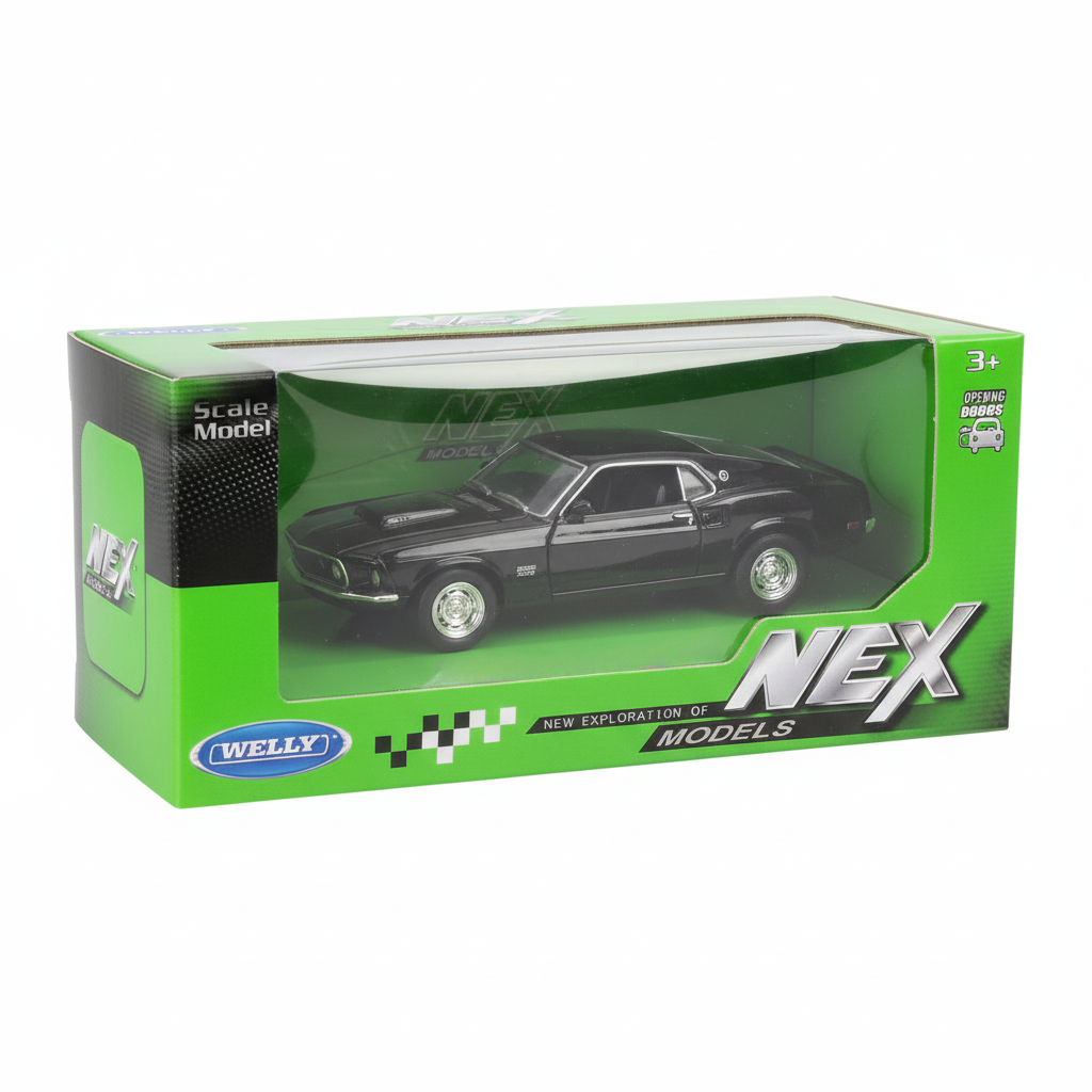 Auto 1969 Ford Mustang Boss 429 Escala 1:34:39 - Welly-5