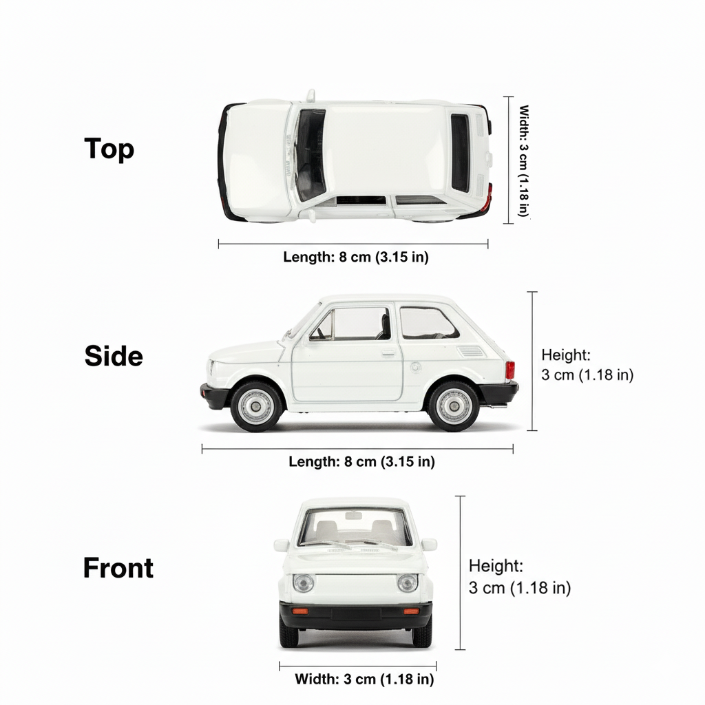 Auto Fiat 126 Escala 1:60 - Welly-3