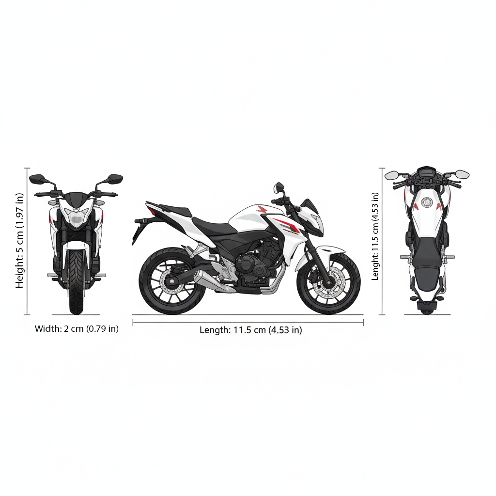 Moto Honda CB500F Escala 1:18 - Welly-2