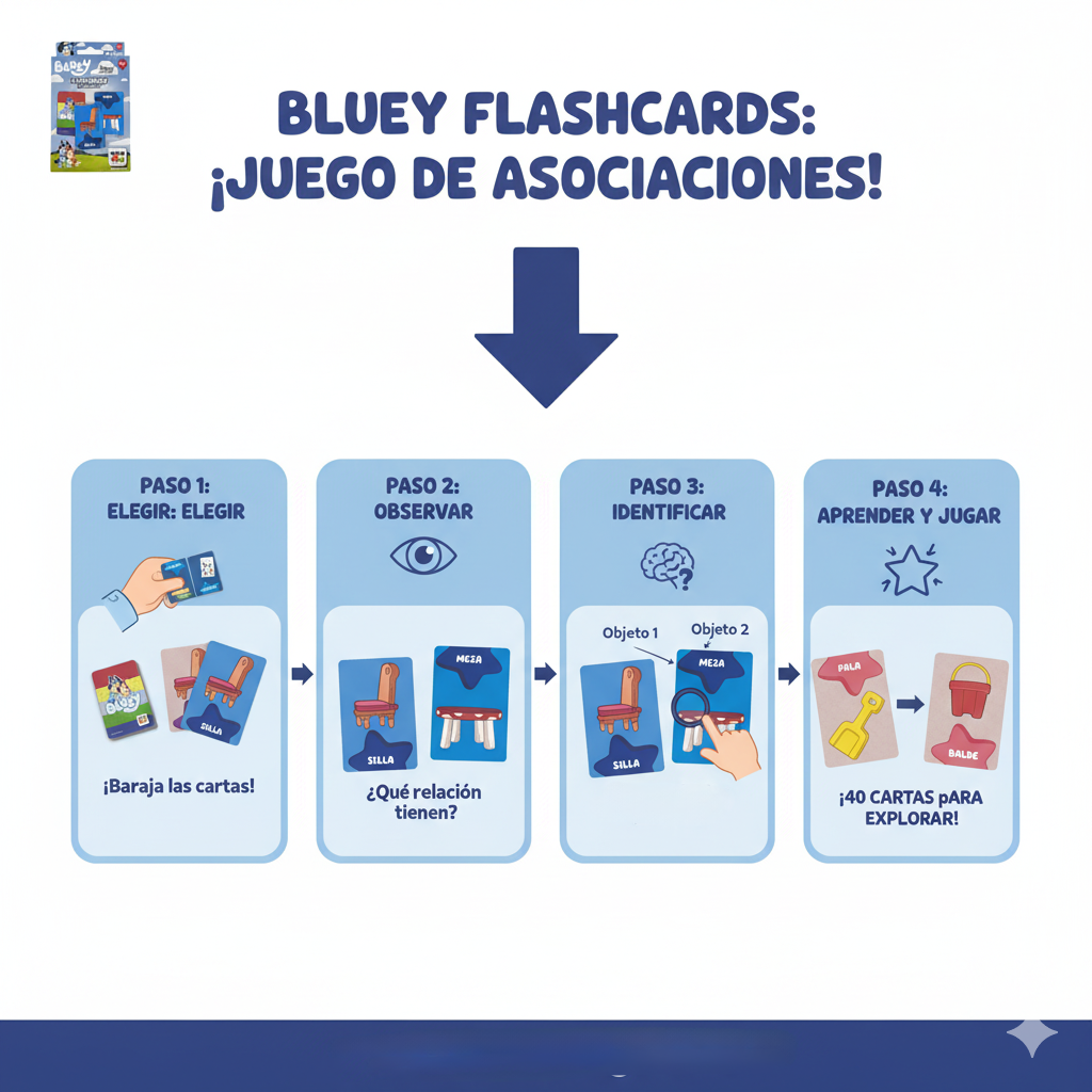 Juego Educativo Flash Cards Asociaciones - Bluey-4