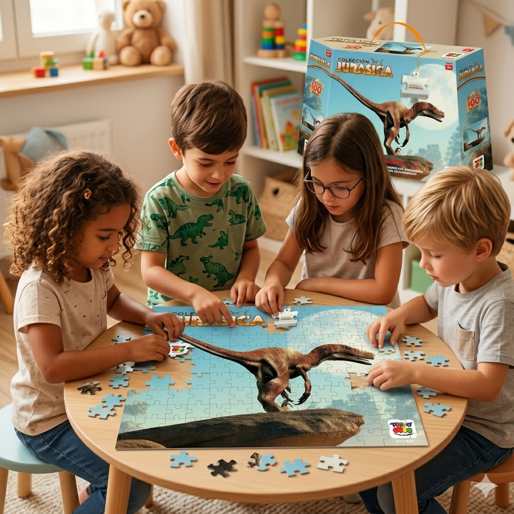 Puzzle Deinonychus Colección Jurásica (100 Piezas) - Toyng-2