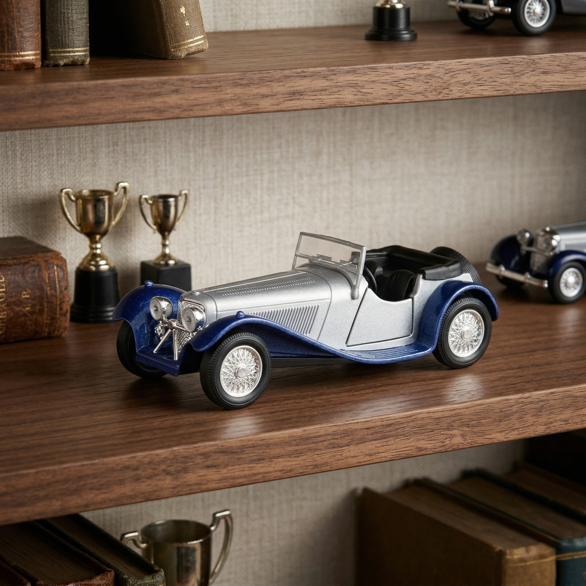 Auto Jaguar Ss 100 Convertible Old Timer Welly-3