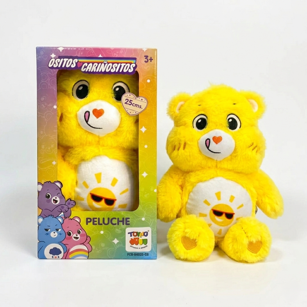 Peluche Divertosito Amarillo 25Cm en Caja - Ositos Cariñositos-0
