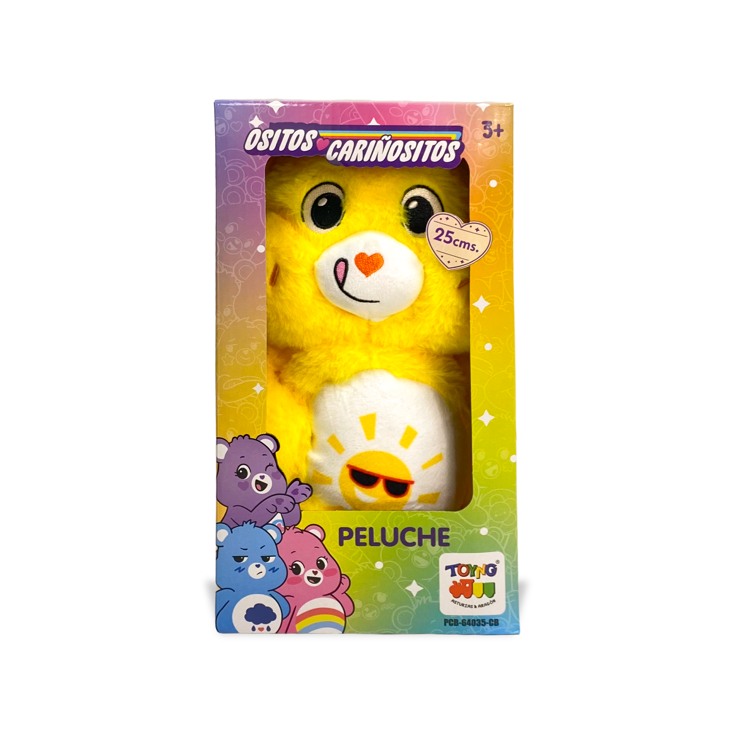 Peluche Divertosito Amarillo 25Cm en Caja - Ositos Cariñositos-1