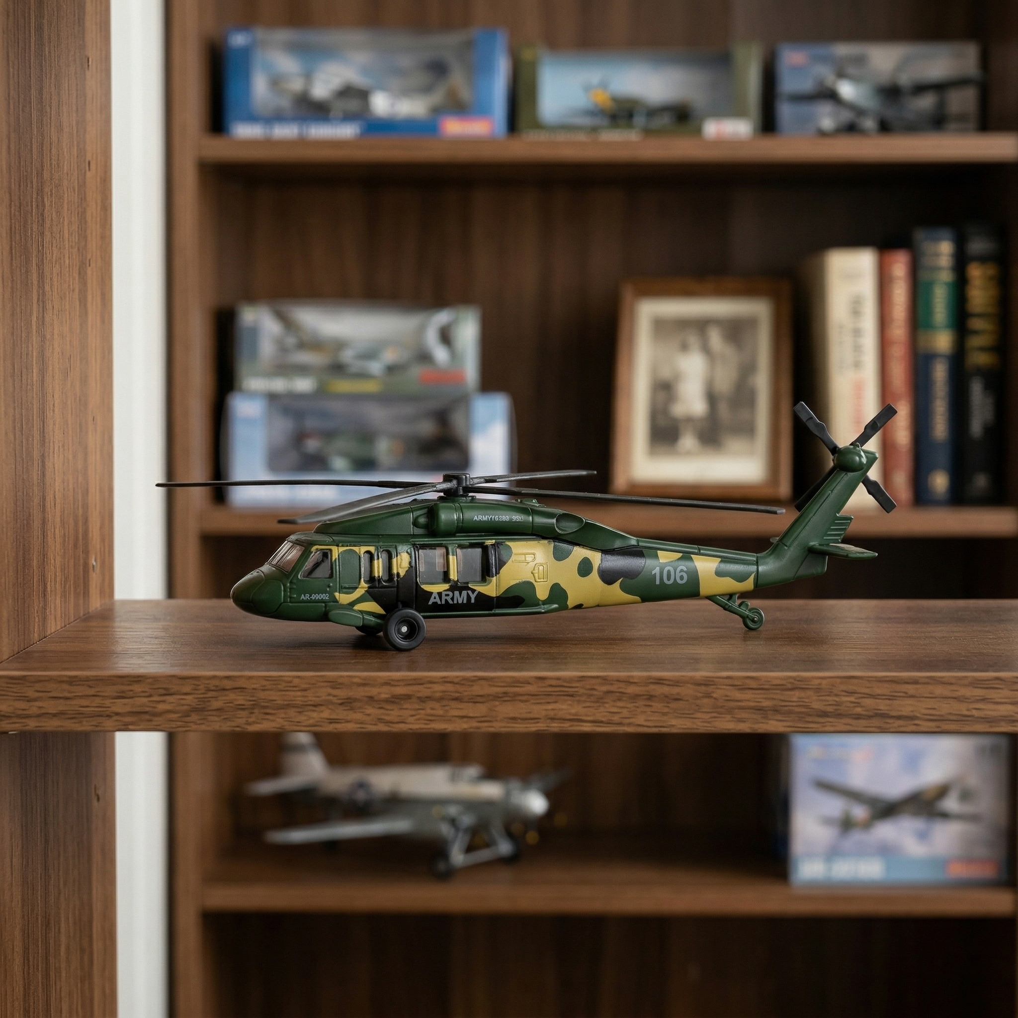 Helicoptero Black Hawk Helicoptor (Camouflage) - Welly-4