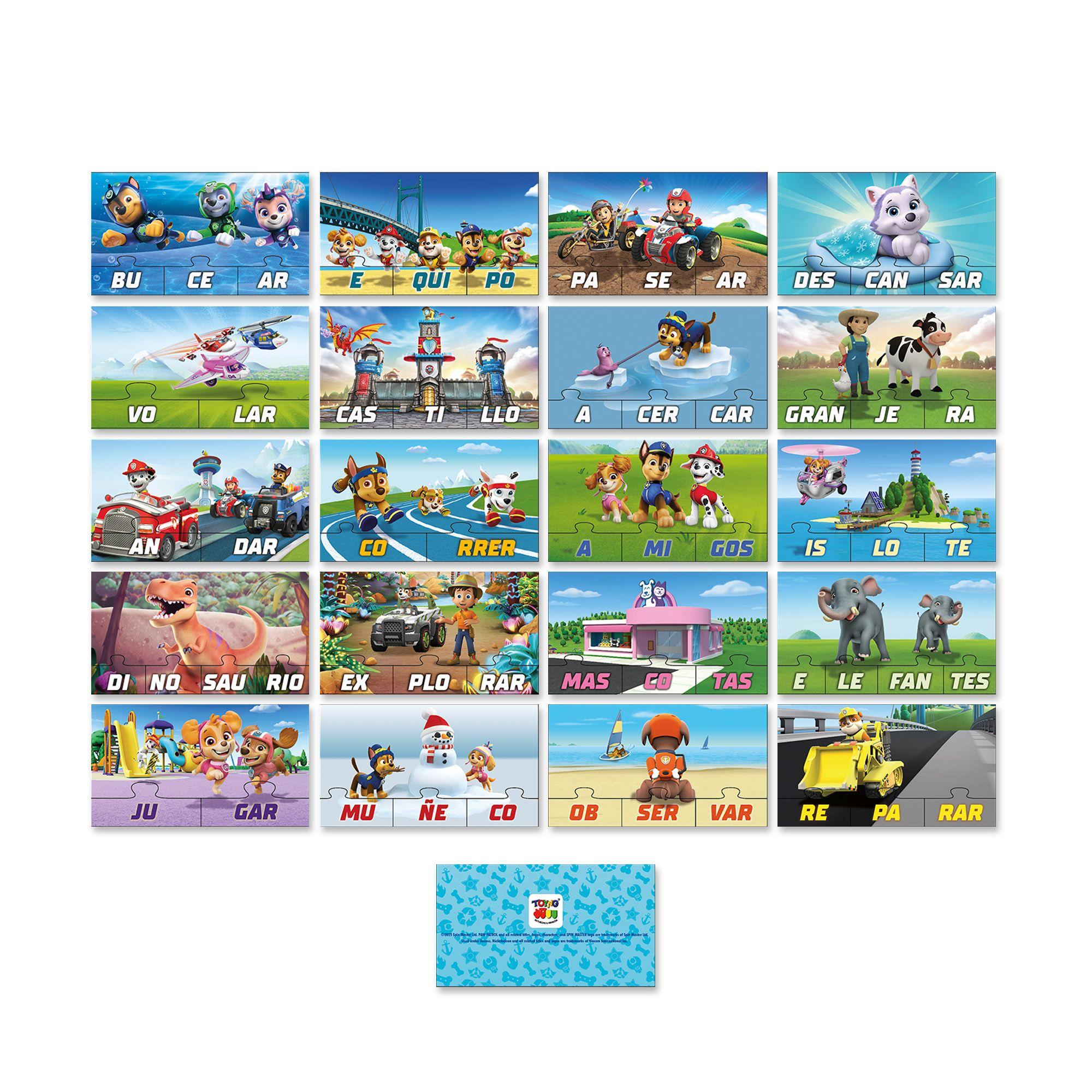 Juego de Mesa Separando Silabas - Paw Patrol-2