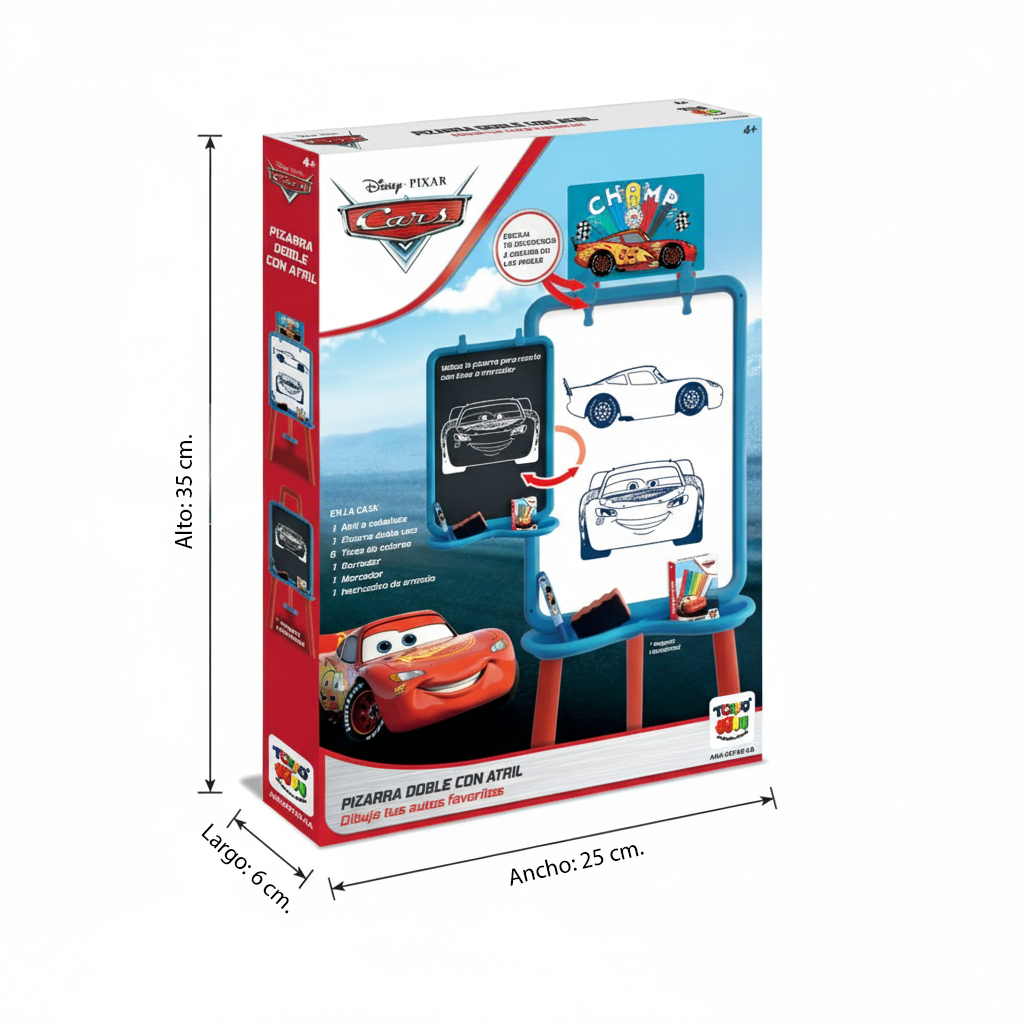 Juego Educativo Pizarra Doble Atril - Cars-4