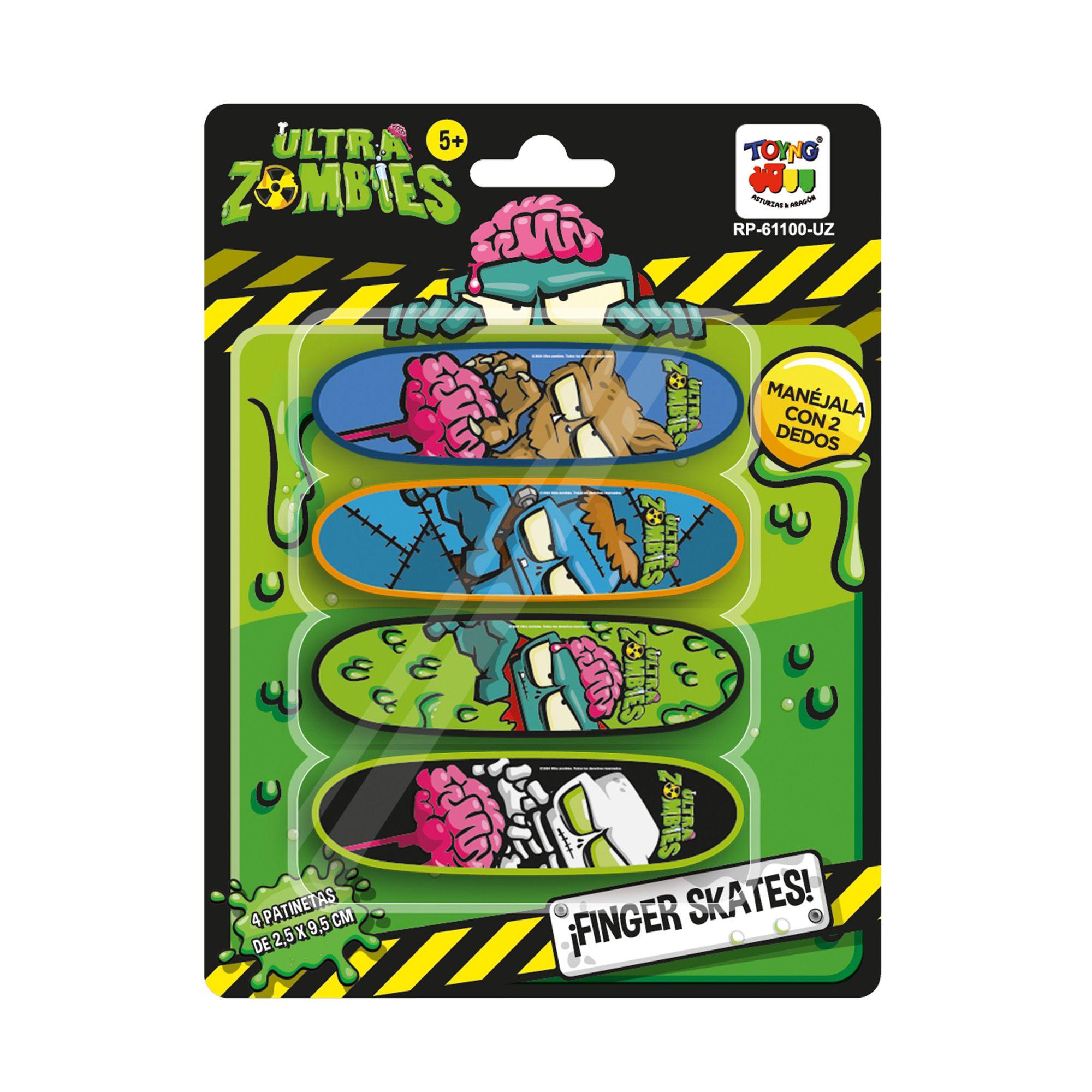 Juguete Finger Skate Zombie 4 Unidades - Ultra Zombies-2