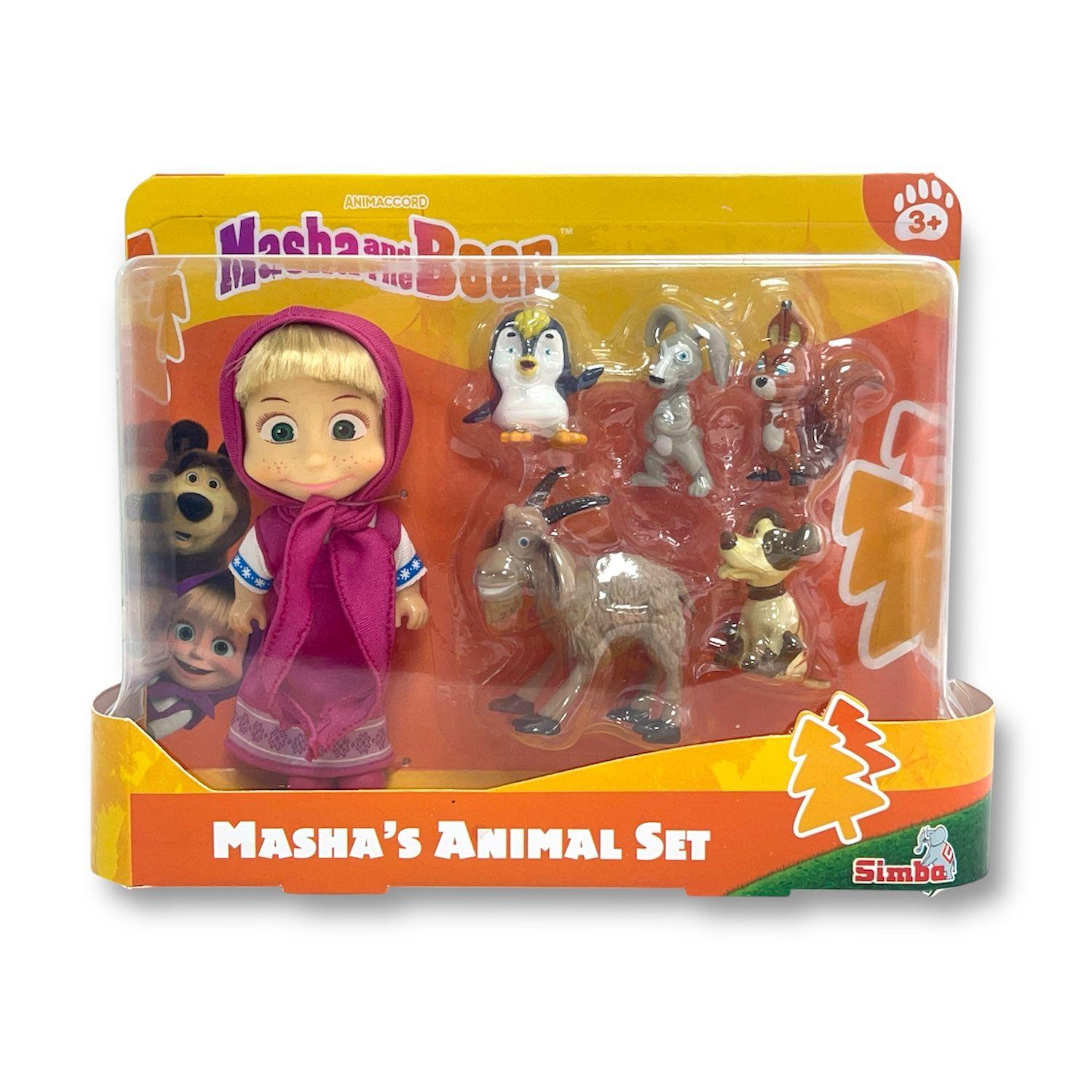 Set de Animales de Masha –6 Figuras - Masha Y El Oso-1