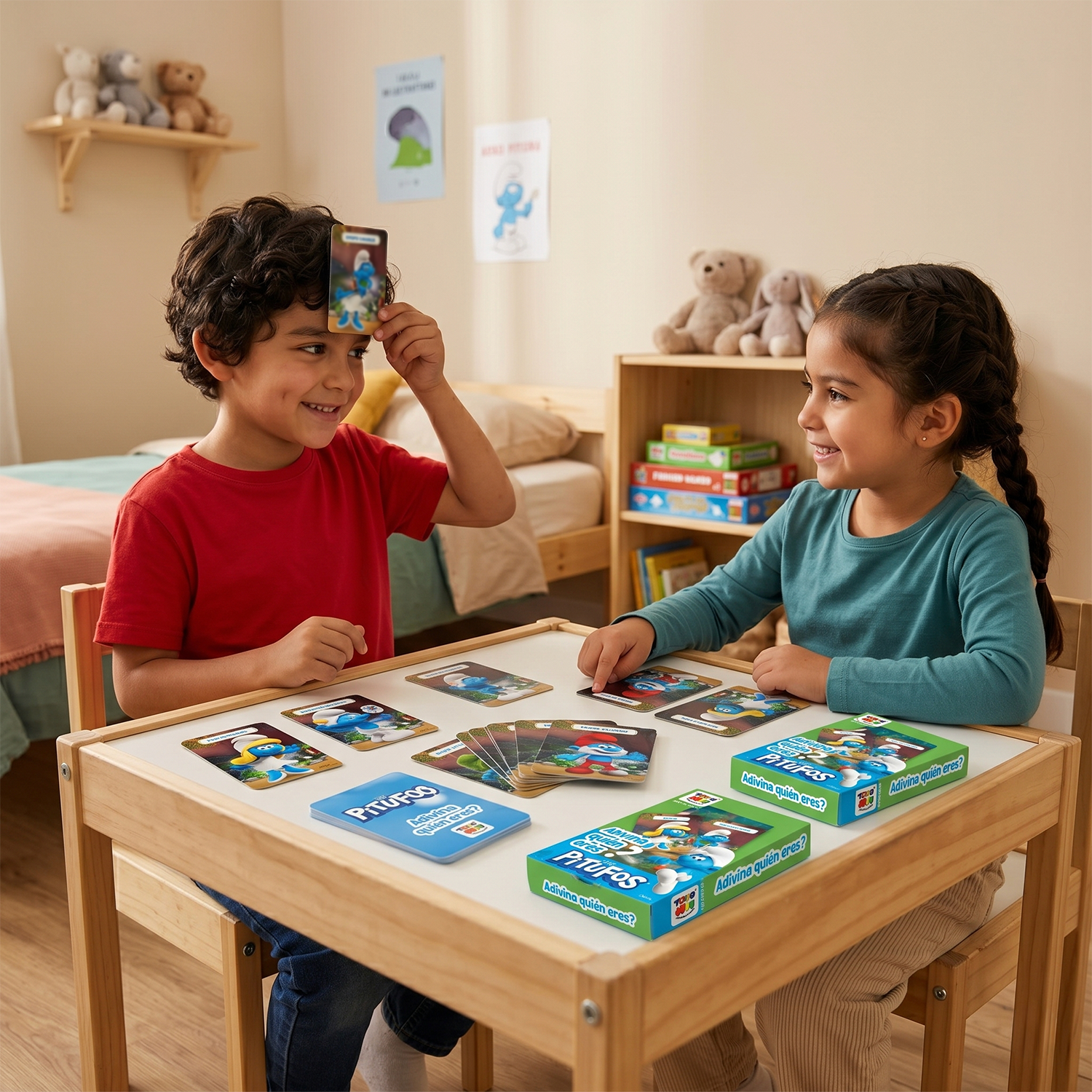 Pack 12 Flash Cards Adivina Quién Eres Los Pitufos-2