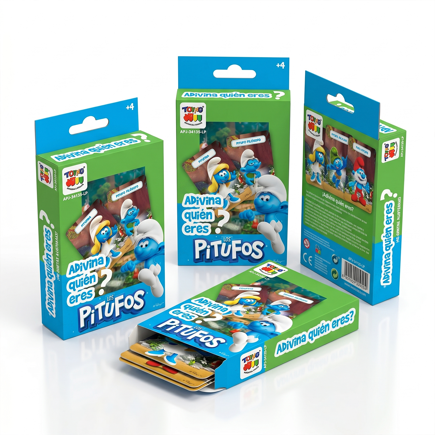 Pack 12 Flash Cards Adivina Quién Eres Los Pitufos-4