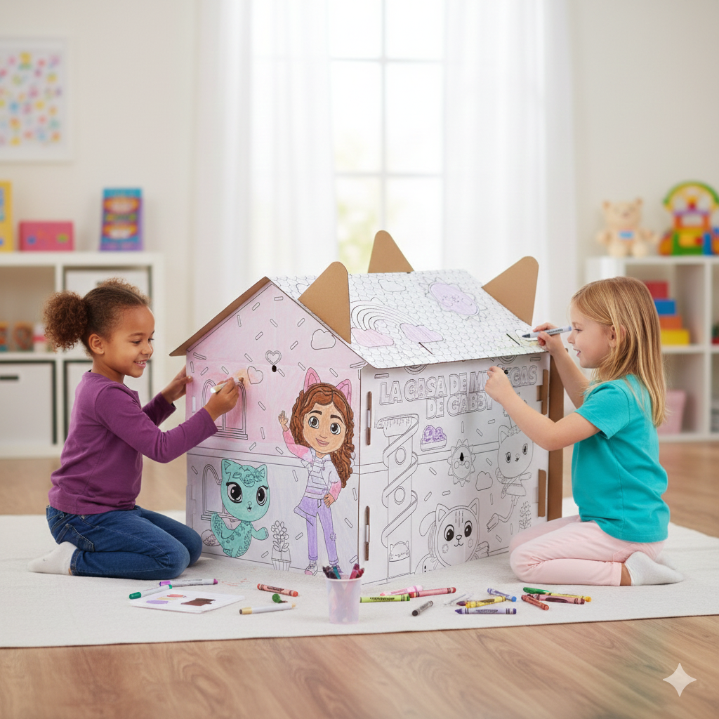 Casa para Armar, Pintar y Jugar (Grande) – Gabby’s Dollhouse-4