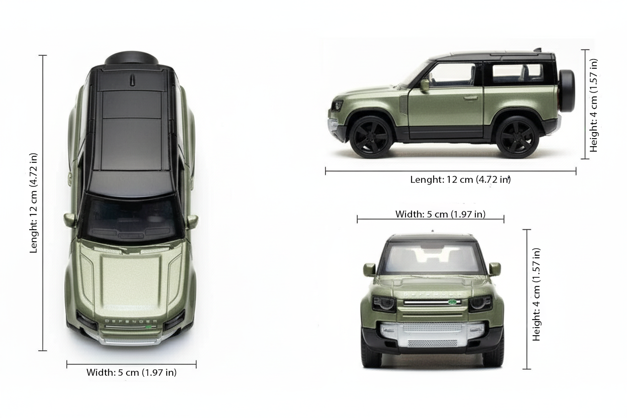 Suv Land Rover Defender 2020 - Welly Escala 1:34:39-4