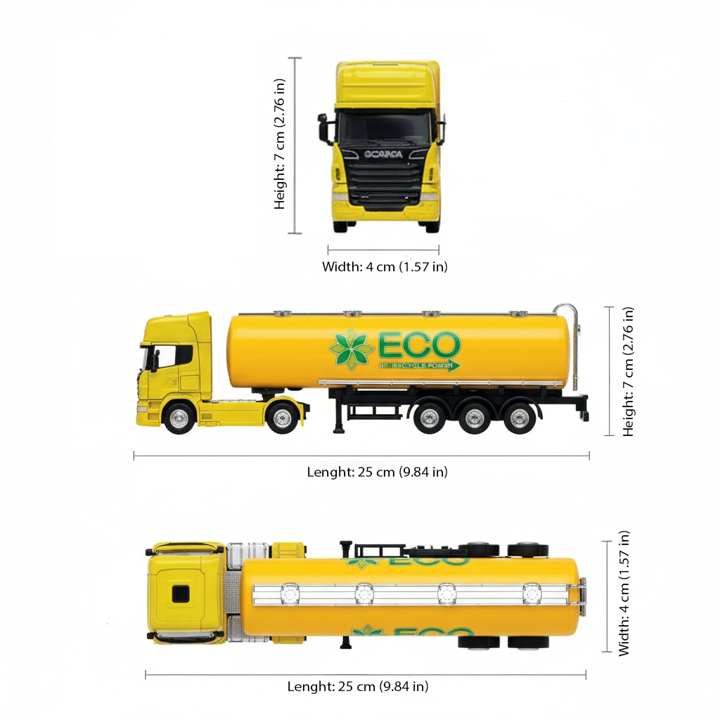 Camión Scania Logging Trailer Amarillo - Welly Escala 1:64-3