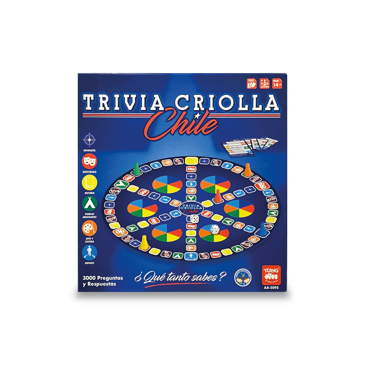 Trivia de Chile – Juego de Mesa con 3.000 Preguntas - Toyng-2