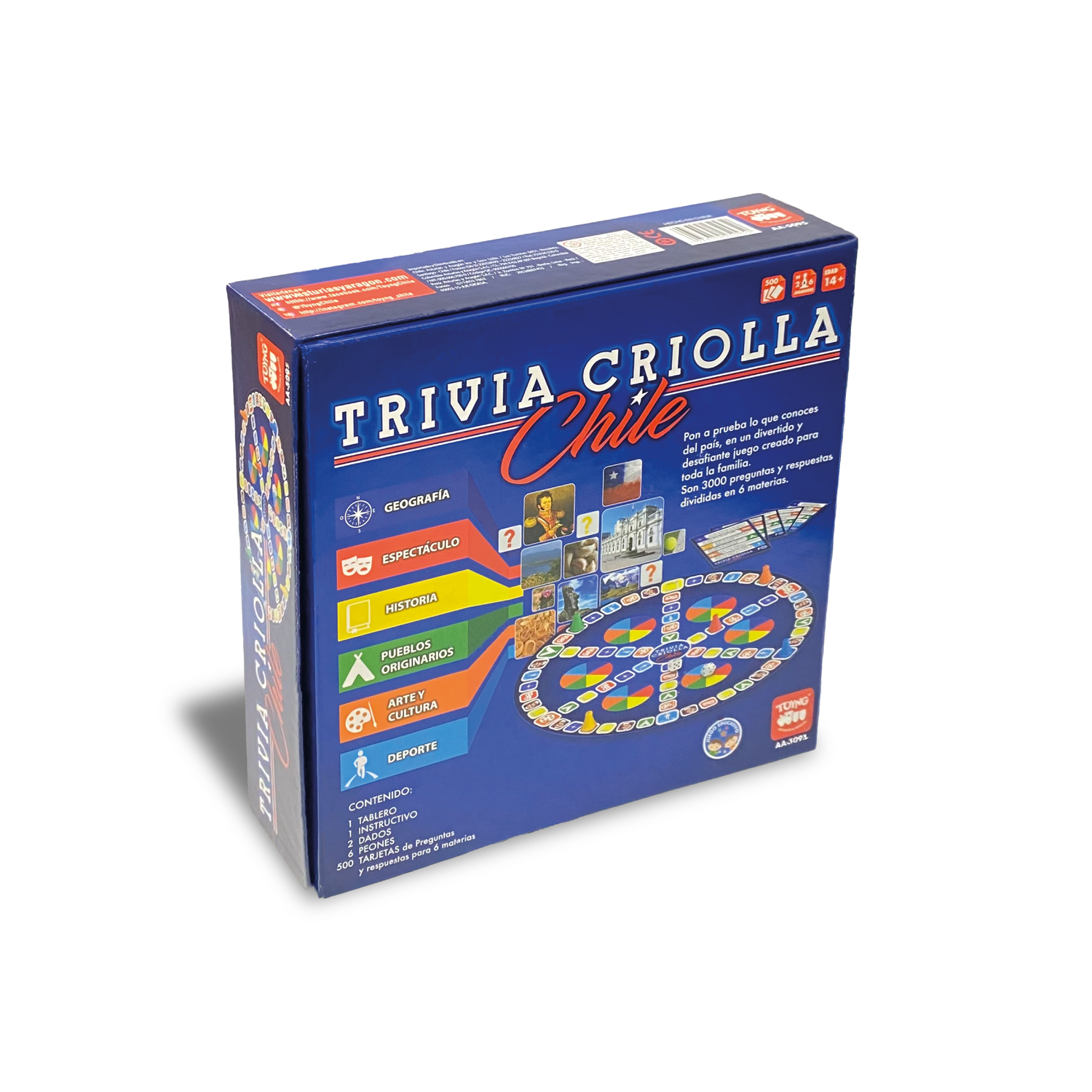 Trivia de Chile – Juego de Mesa con 3.000 Preguntas - Toyng-3