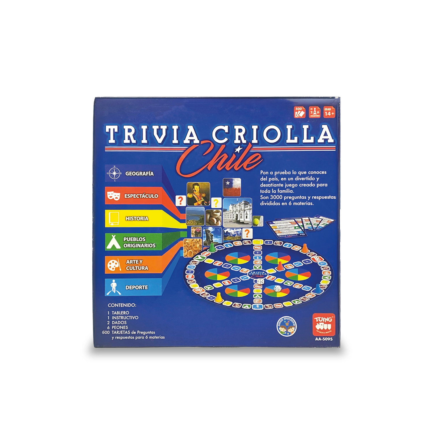 Trivia de Chile – Juego de Mesa con 3.000 Preguntas - Toyng-4