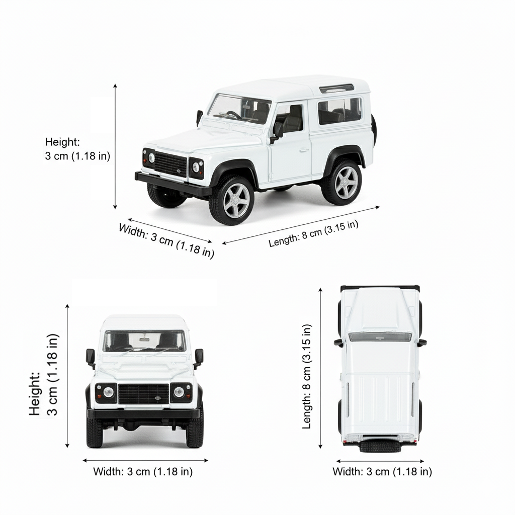 Auto Land Rover Defender - Welly Escala 1:60-6
