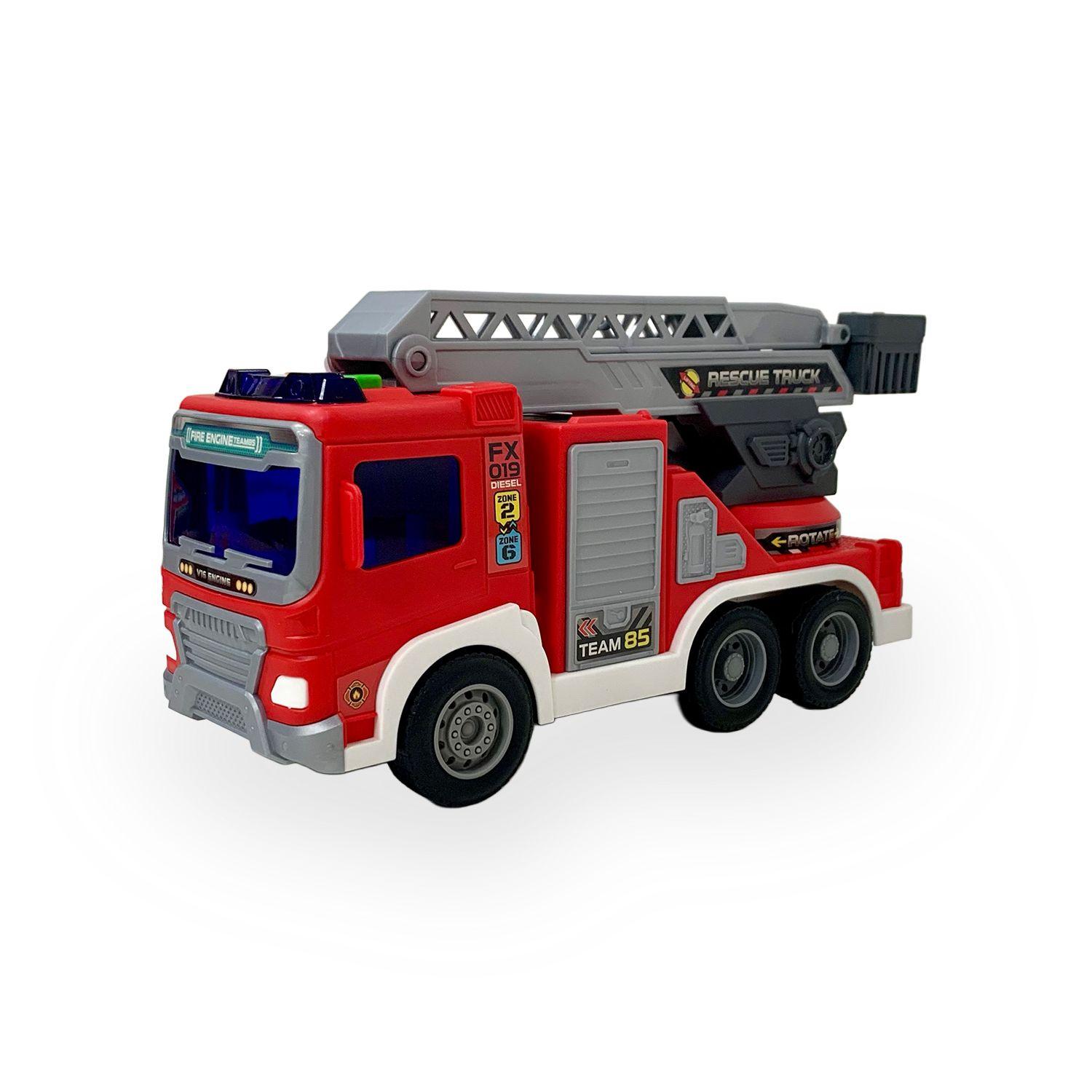 Juguete Camión Bomberos Escalera Blanca - Toyng-4