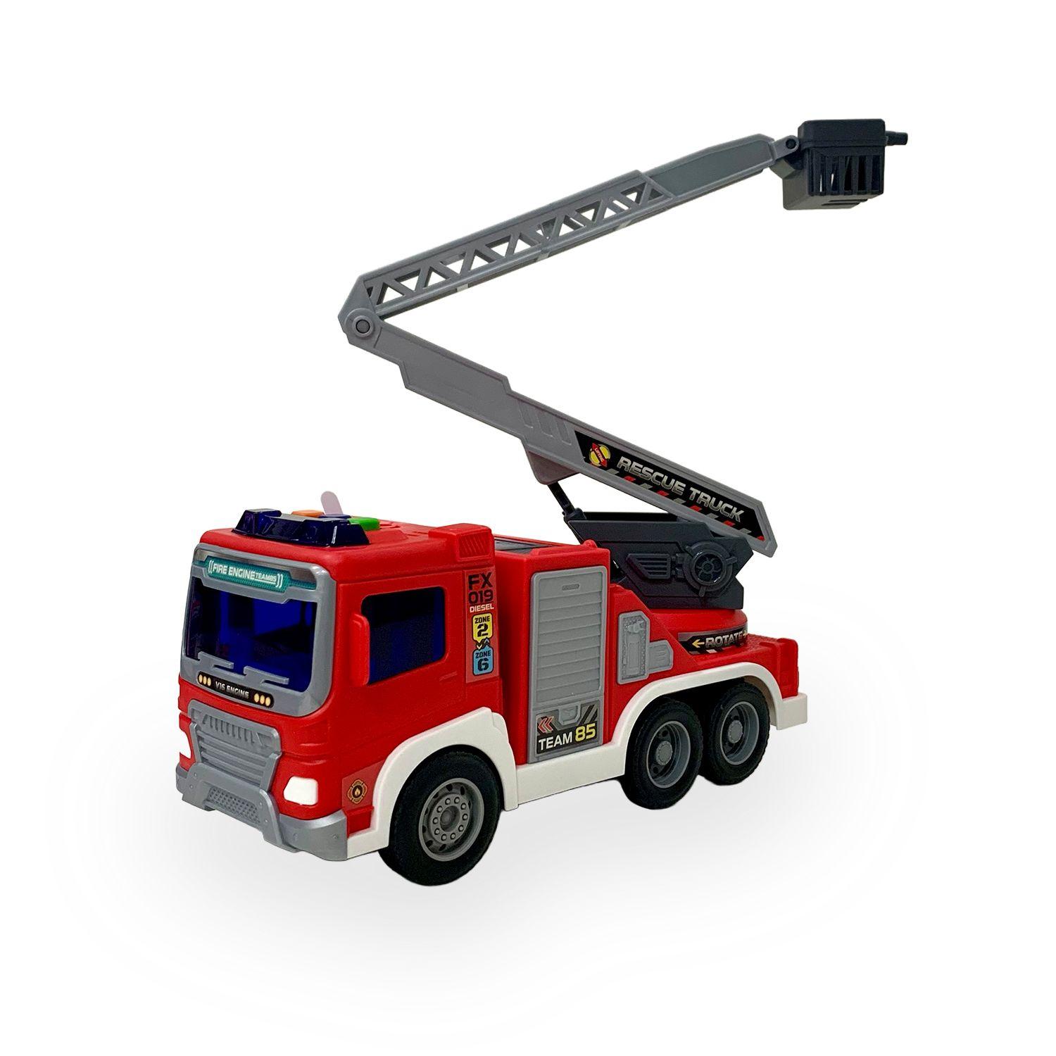 Juguete Camión Bomberos Escalera Blanca - Toyng-5