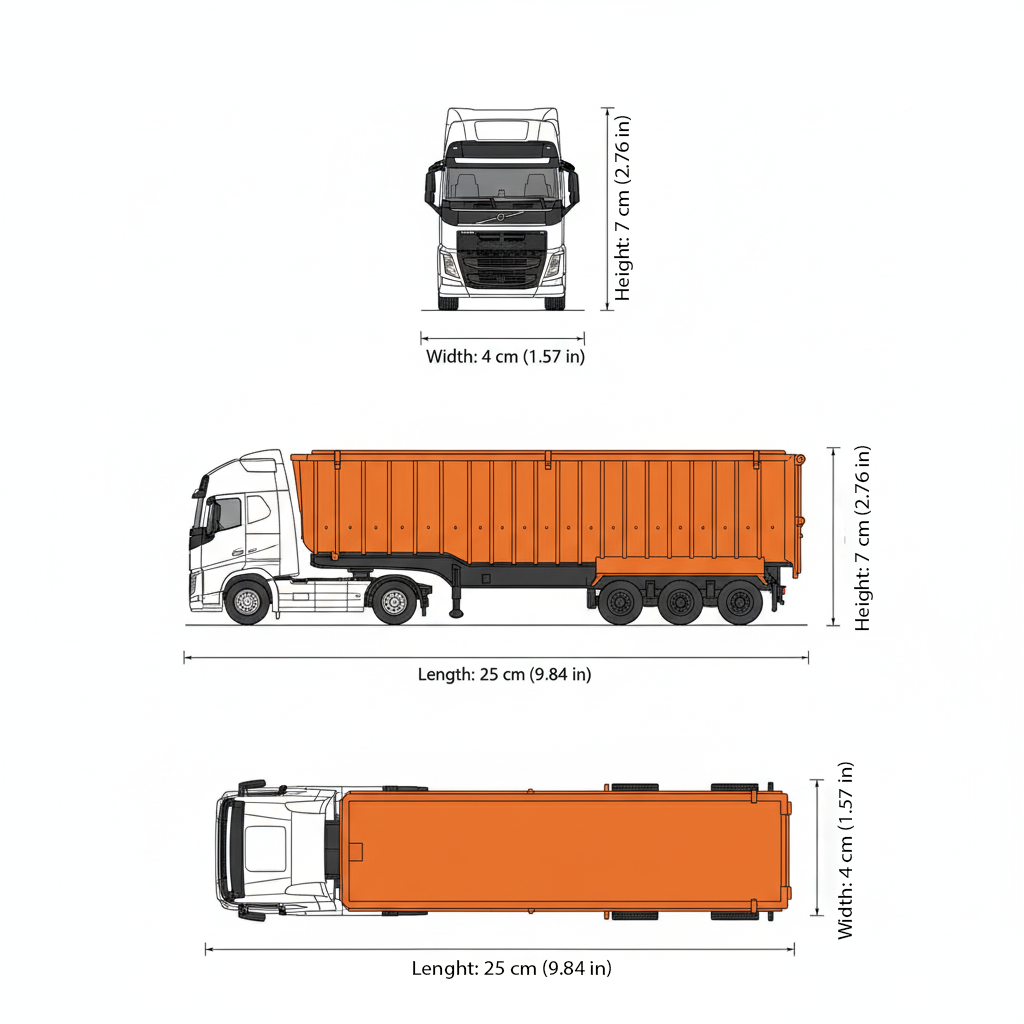 Camión Volvo Heavy Tipper Escala 1:64 - Welly-5
