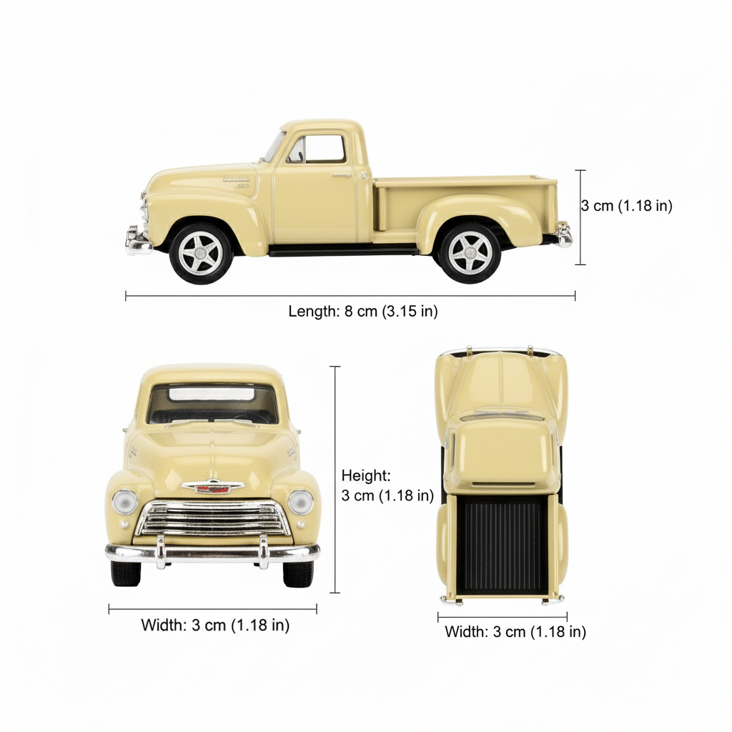SUV Chevrolet 3100 Pick Up Escala 1:60 - Welly-3