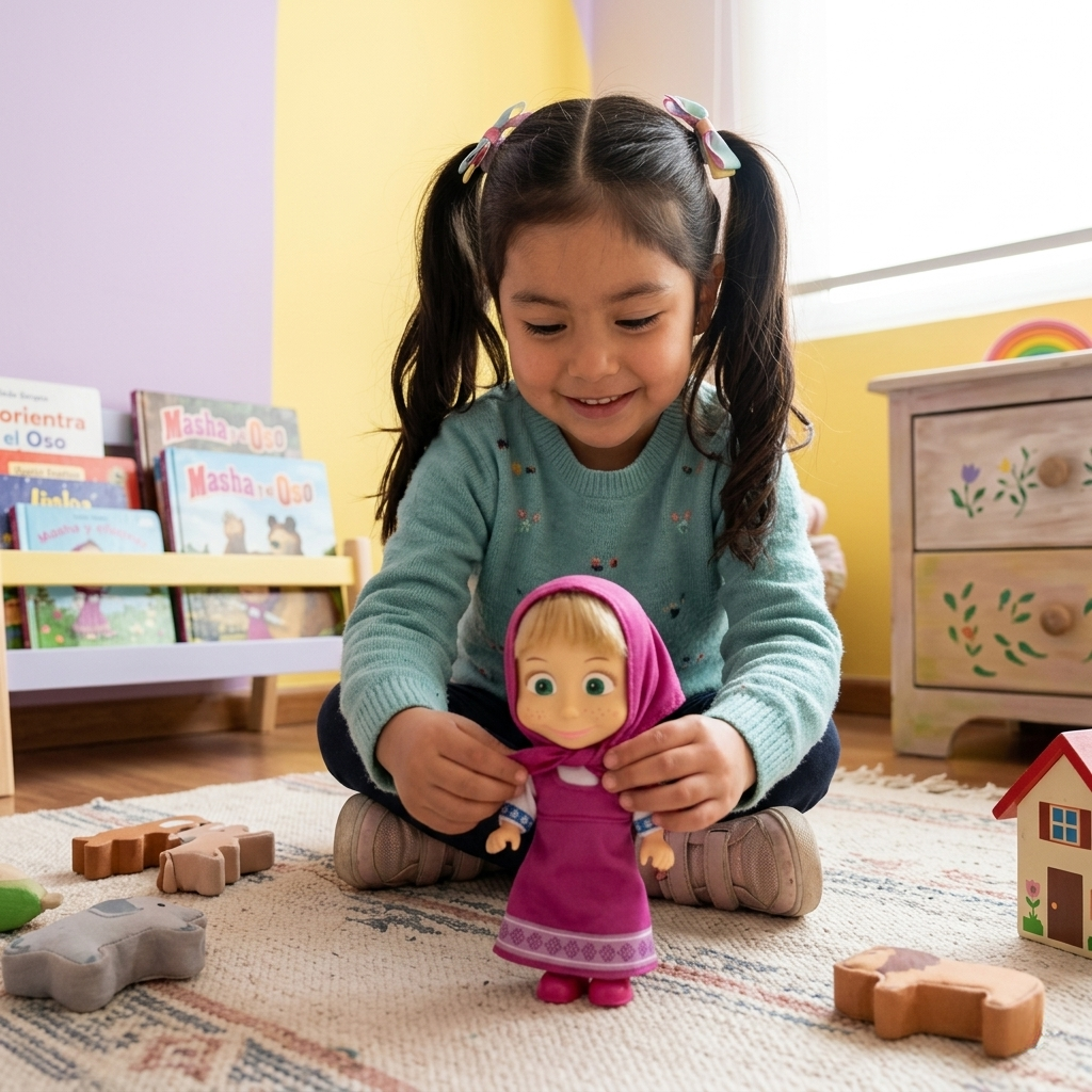 Juguete Muñeca Masha Vestido Lila - Masha Y El Oso-5