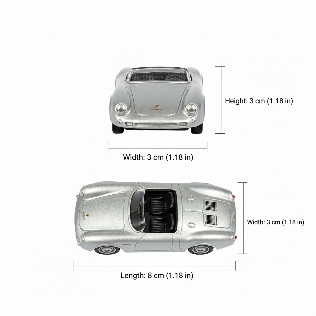 Auto Porsche 550 Spyder Escala 1:60 - Welly-3