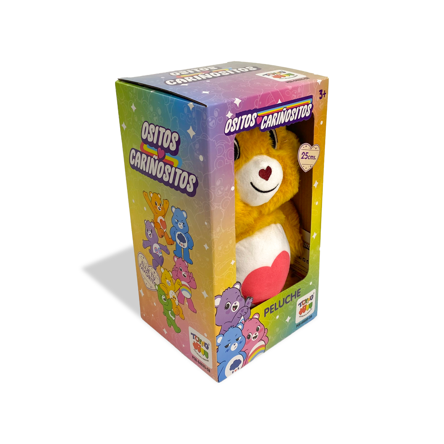 Peluche Tiernosito Naranja 25Cm en Caja - Ositos Cariñositos-2