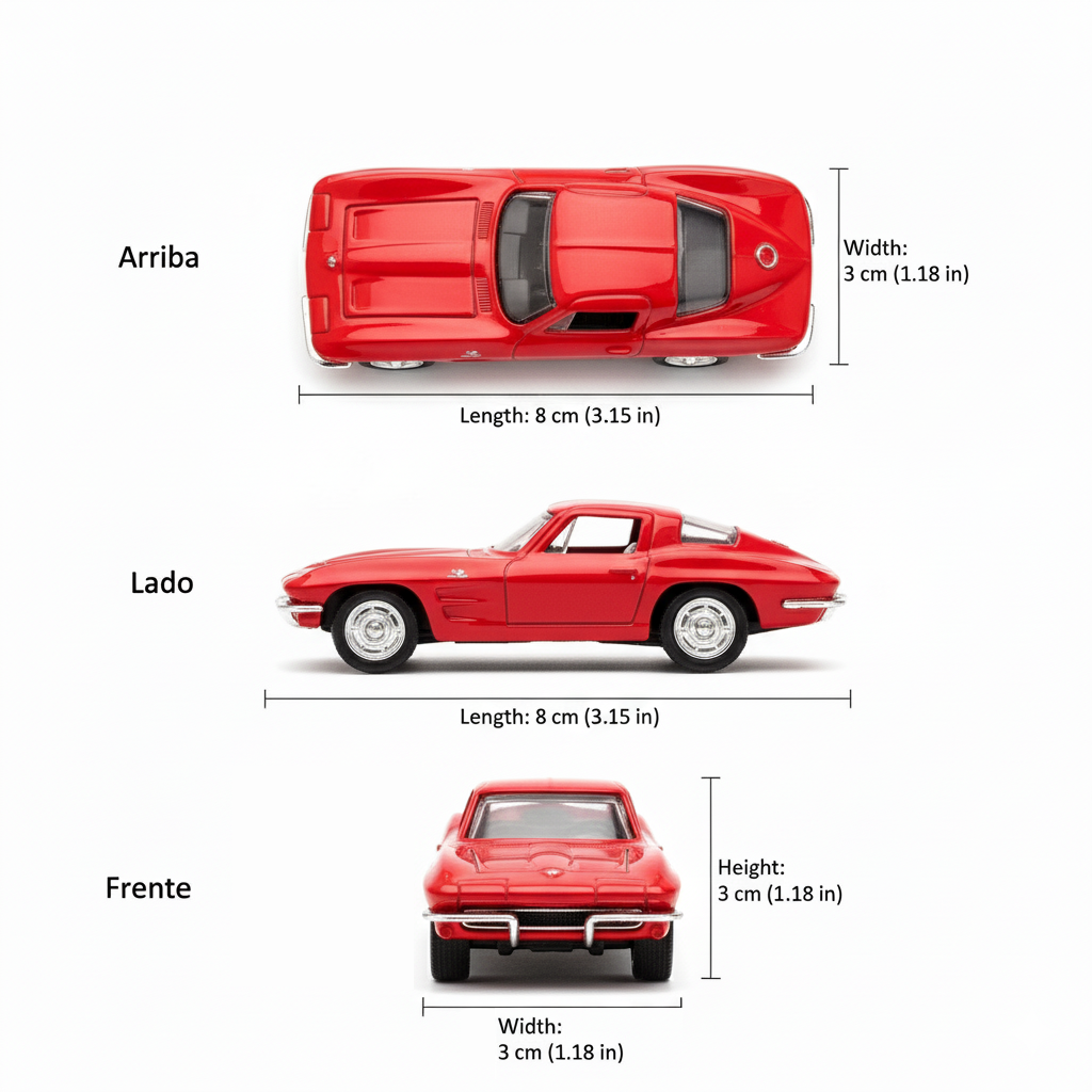 Auto Chevrolet Corvette 1963 - Welly Escala 1:60-4